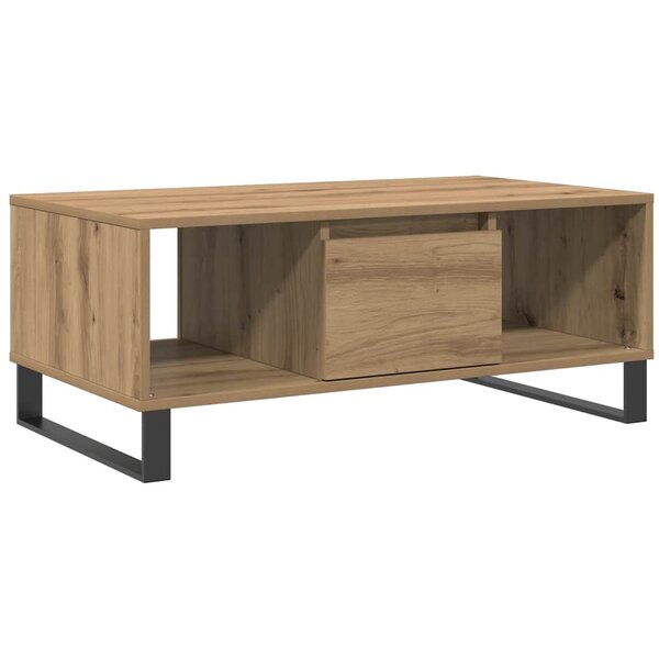 vidaXL Table basse chêne artisanal 90x50x36 5 cm bois d'ingénierie