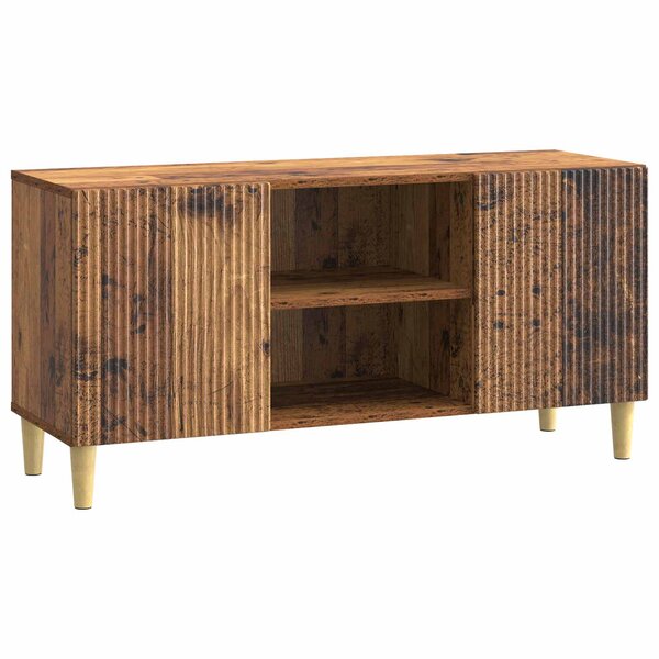 vidaXL Meuble TV 102 x 34 5 x 50 cm Bois ancien Bois d'ingénierie