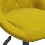 vidaXL Chaises à manger pivotantes lot de 4 jaune moutarde velours