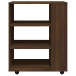 vidaXL Armoire roulante Chêne marron 60x35x75 cm Bois d'ingénierie