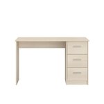 ESSENTIELLE Bureau 3 tiroirs - Décor acacia clair - L 121,2 x P 74,3 x H 55 cm