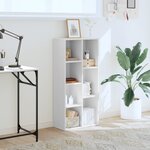 vidaXL Bibliothèque blanc 50x25x105 cm bois d'ingénierie