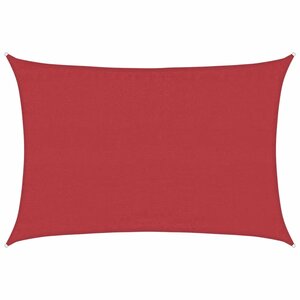 vidaXL Voile d'ombrage 160 g/m² Rouge 4x6 m PEHD