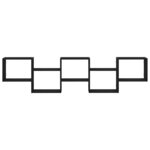 vidaXL Étagère cube murale 5 compartiments noir bois d'ingénierie