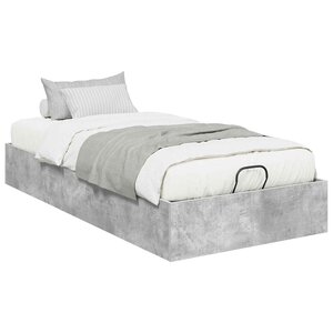 vidaXL Cadre de lit ottoman Gris béton 80 5 x 200 cm Bois d'ingénierie