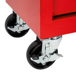 Tectake servante d'atelier 5 tiroirs - rouge