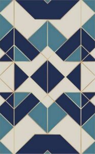 Tapis d'intérieur Triangle 160 x 230 cm - Bleu