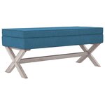 vidaXL Tabouret de rangement Bleu 110x45x49 cm Velours
