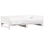 vidaXL Lit Pull-out de Jour Blanc 180 x 200 cm Pin massif