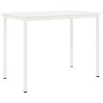 vidaXL Table de bar Blanc 110 x 55 x 105 cm Bois de pin massif