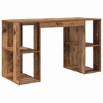 vidaXL Bureau avec Rangement Bois ancien 130 x 50 5 x 75 cm