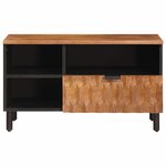 vidaXL Meuble TV avec tiroir Finition Acacia Brun 80 x 33 x 46 cm