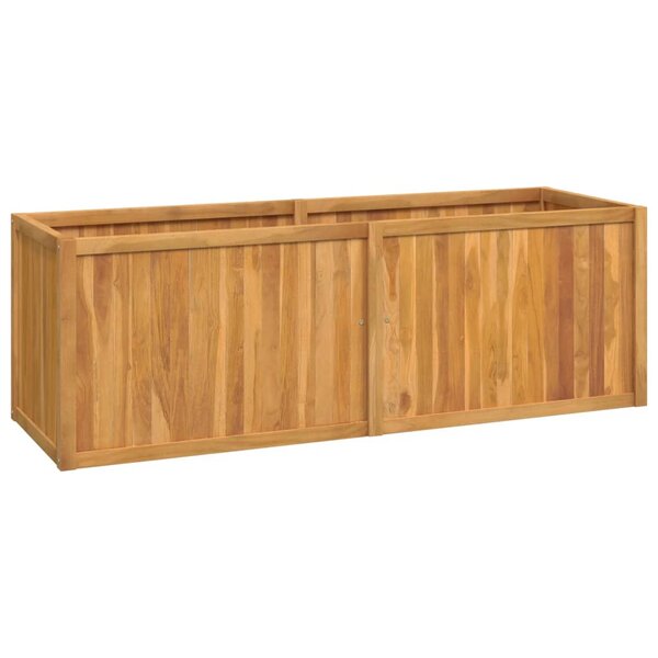 vidaXL Lit surélevé 150x50x50 cm bois massif de teck