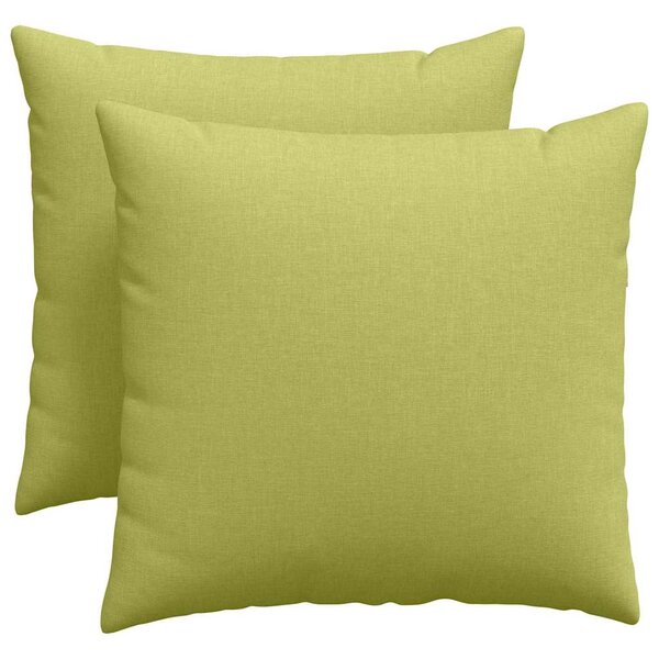 vidaXL Coussins de canapé 2 Pièces Vert clair 50 x 50 cm tissu