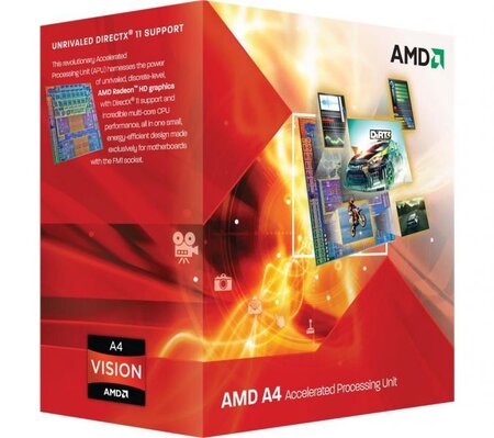 Processeur AMD A4-3400 BOX socket FM1 (2,7 Ghz)