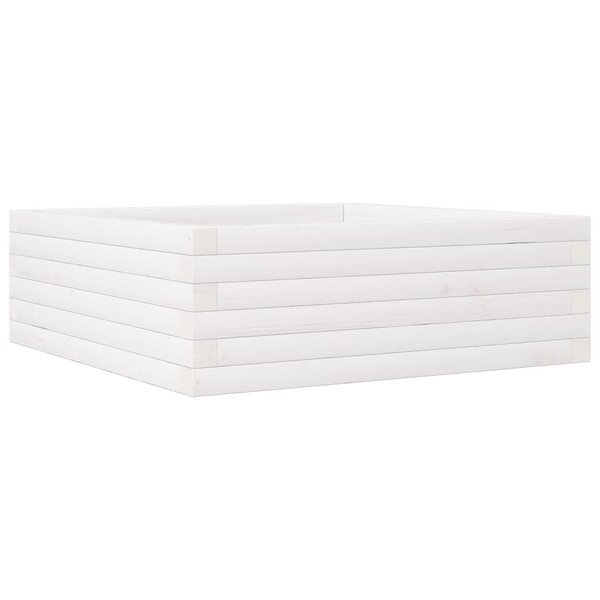 vidaXL Jardinière blanc 70x70x23 cm bois de pin massif