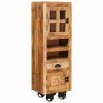 vidaXL Haut Armoire Marron 40 x 30 x 120 5 cm bois de manguier massif