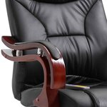 vidaXL Chaise de bureau Noir Similicuir