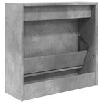 vidaXL Armoire à chaussures gris béton 60x21x57 cm bois d'ingénierie