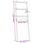 vidaXL Étagère de toilette 63 5x32x179 cm Bois de pin massif