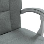 vidaXL Fauteuil inclinable de bureau Gris foncé Tissu