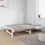 vidaXL Lit coulissant sans matelas blanc 2x(90x190) cm