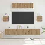 vidaXL Ensemble meuble TV 7 Pièces chêne artisanal 80 x 30 x 30 cm