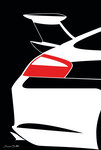 69-1110 Carte Voiture de Sport Luxe Automobile Lignes emblématiques Illustration Graphique Moderne Design épuré coloré Objet de Collection pour Passionné -Avec Enveloppe 12x17cm -Fabrication française