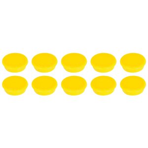 Set de 10 aimants de fixation  force adhésive: 800 g   diamètre 32 mm jaune FRANKEN