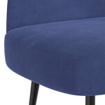 vidaXL Banc rembourré avec dossier Bleu police 110 x 60 x 76 cm