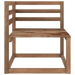 Vidaxl canapé palette de jardin 2 places et coussin blanc crème pinède