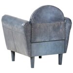 vidaXL Fauteuil tube Gris 77x65x79 cm Cuir véritable