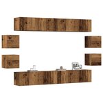 vidaXL Ensemble de meuble TV mural 8 Pièces vieux bois bois d'ingénierie