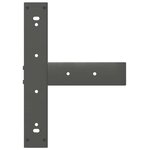 vidaXL Pieds de table de bar en forme de T  2 pièces  anthracite  40 x 35 x (110-111) cm  acier