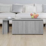 vidaXL Table basse Sonoma gris 150x50x35 cm Bois d'ingénierie