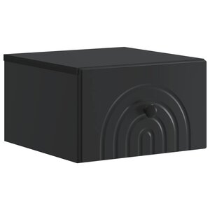 vidaXL Cabinet de chevet mural avec tiroir Noir 33 x 34 5 x 20 cm