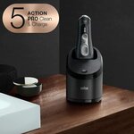 Braun series 9 9380cc rasoir électrique - sans fil - noir avec pochette de voyage en cuir