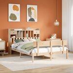 vidaXL Lit bibliothèque sans matelas 140x200 cm bois massif de pin