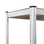 vidaXL Étagère à 5 niveaux 2 Pièces Argenté Acier et bois ingénierie