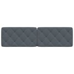vidaXL Coussin de tête de lit gris foncé 180 cm velours