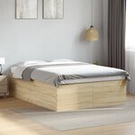 vidaXL Cadre de lit sans matelas chêne sonoma 140x190 cm