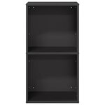 vidaXL Portant de bois chauffage noir 40x30x75 cm