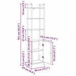 vidaXL Bibliothèque Chêne artisanal 40 x 24 x 161 cm Bois d'ingénierie