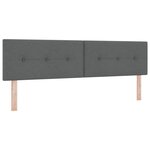 vidaXL Lit à ressorts avec matelas Gris foncé 200 x 180 cm Polyester