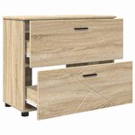 vidaXL Ensemble de mobilier de salle de bain 3 Pièces Chêne sonoma