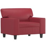 vidaXL Fauteuil Rouge bordeaux 60 cm Similicuir