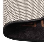 vidaXL Tapis lavable antidérapant φ120 cm noir et doré