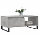 vidaXL Table basse Gris béton 90x50x36 5 cm Bois d'ingénierie