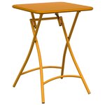 vidaXL Set de Bistro Pliable 3 Pièces en Acier Jaune Moutarde