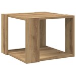 vidaXL Table basse chêne artisanal 40x40x30 cm bois d'ingénierie